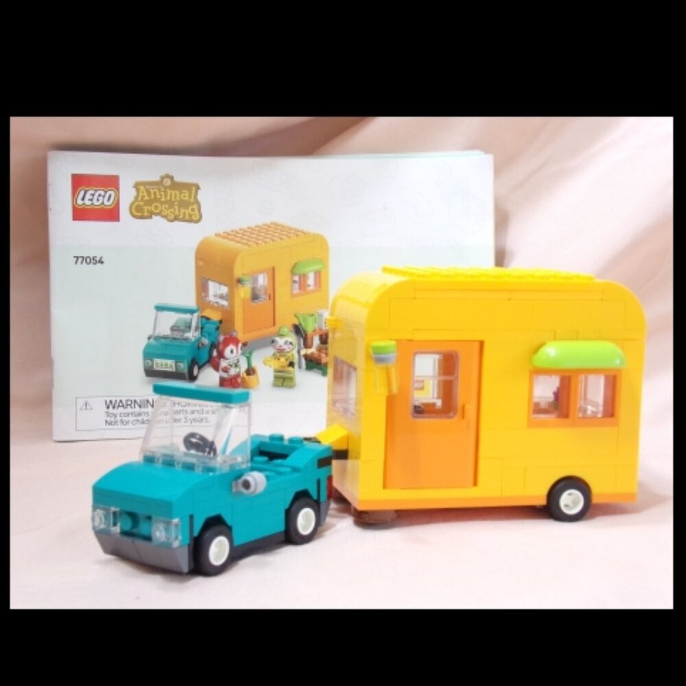 LEGO Animal Crossing 77054 Leif's Car & Live in Garden Trailer & Manual No Minis
